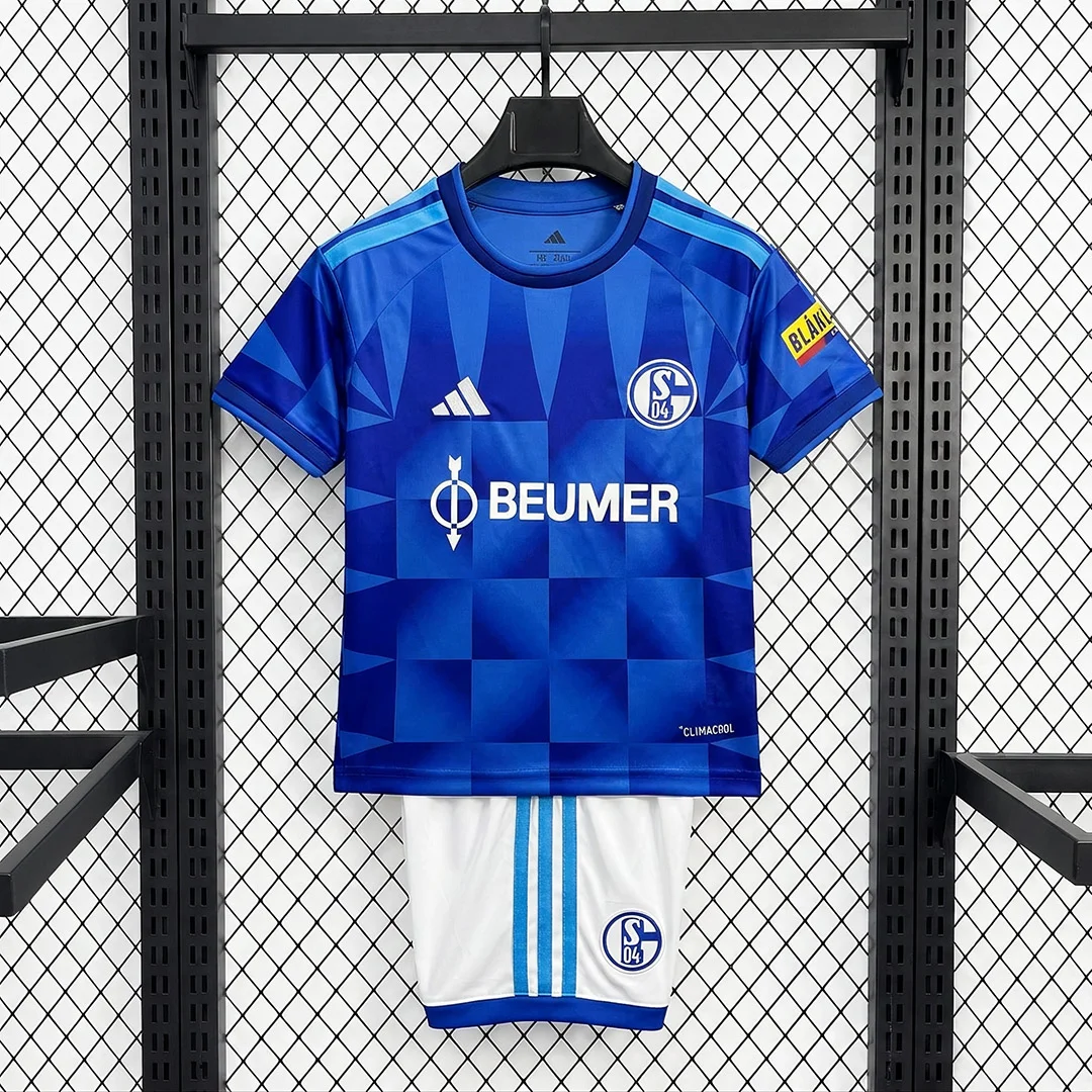 26/27 Schalke 04 Home Kids Soccer Jersey