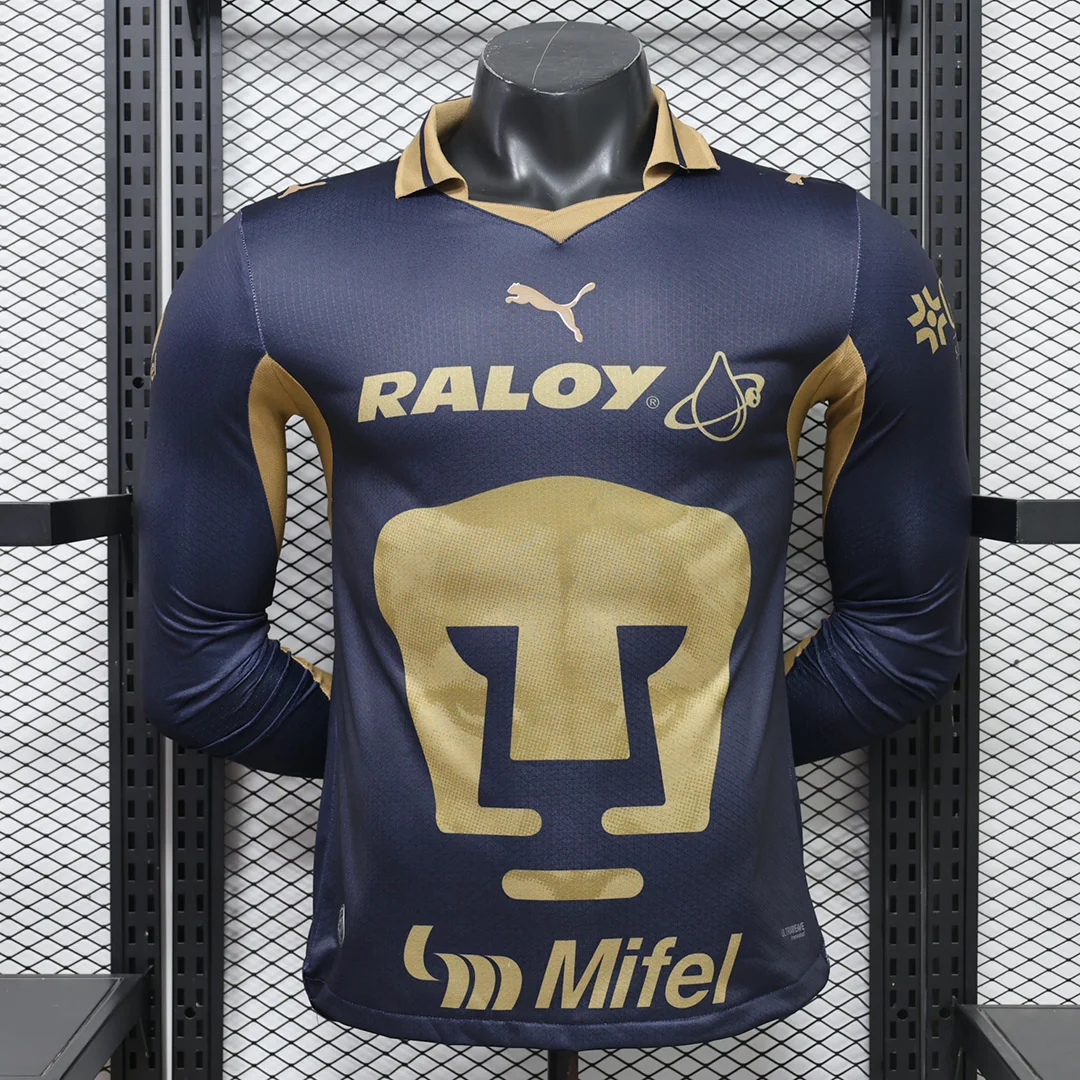 26/27 Pumas Home Long Sleeve Player Version Soccer Jersey