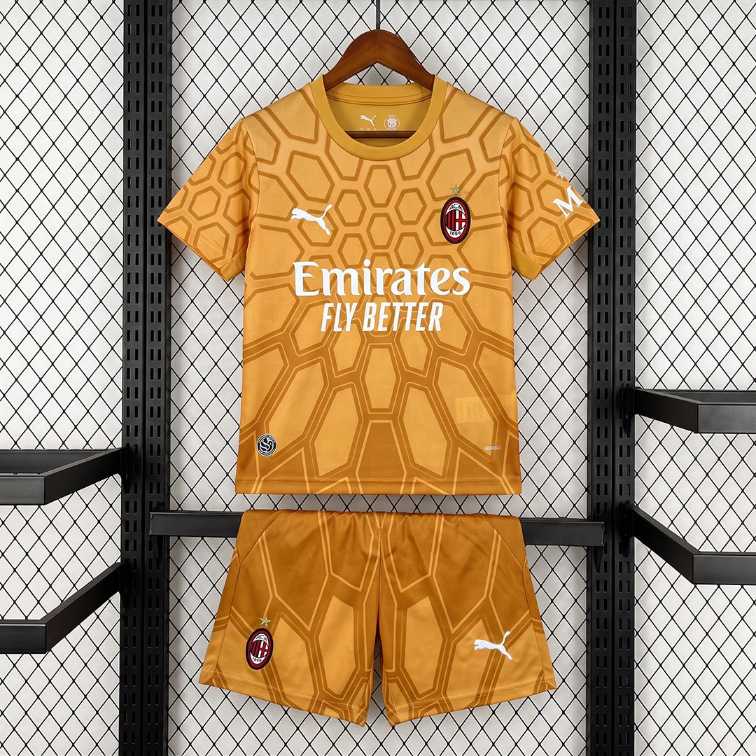 26/27 AC Milan Goalkeeper Home Kids Soccer Jersey
