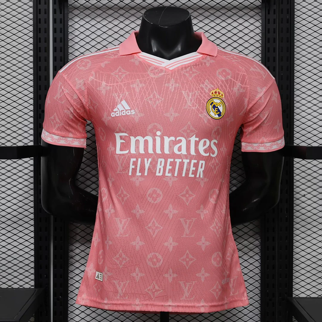 26/27 Real Madrid x LV Player Version Pink Soccer Jersey