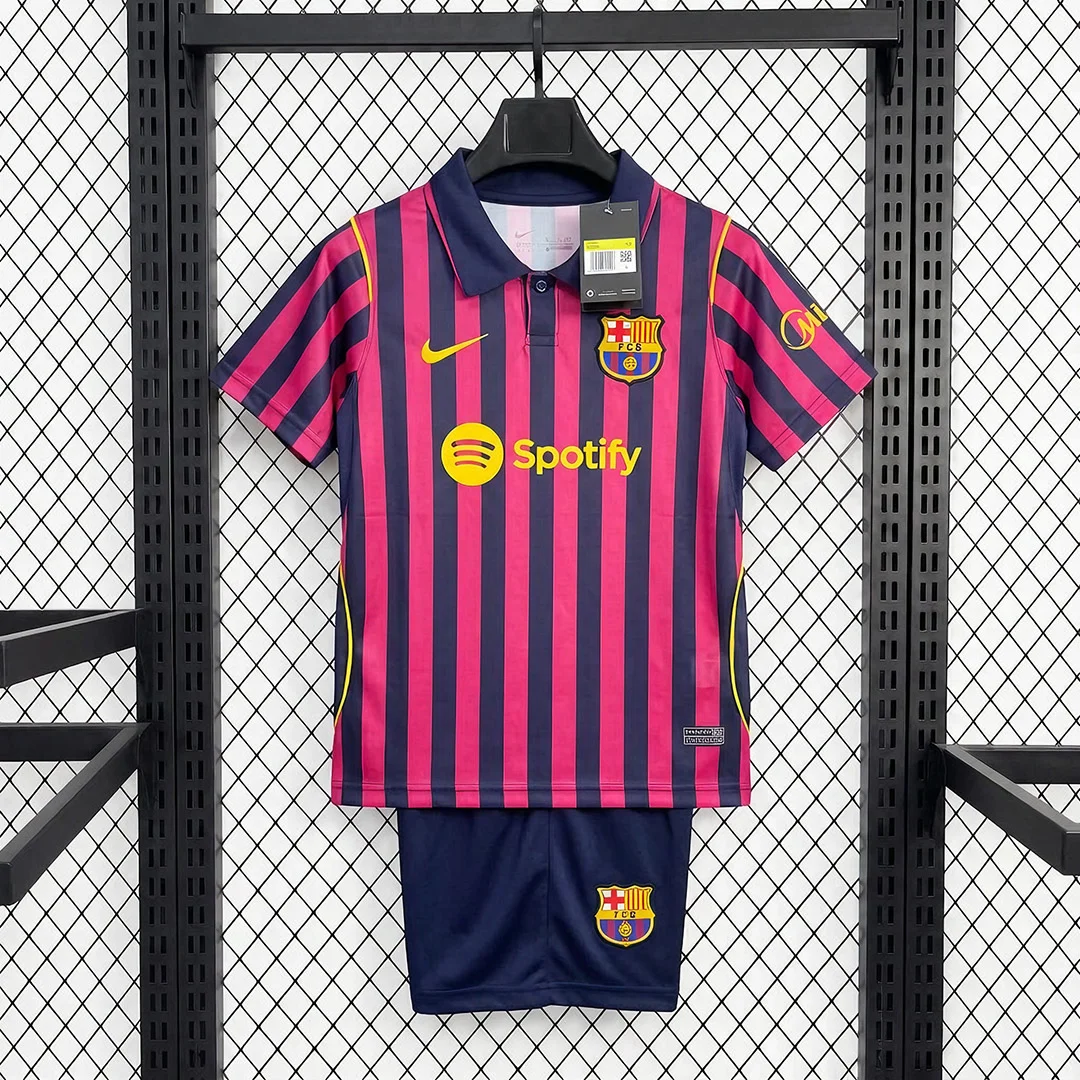 27/28 Barcelona Home Kids Soccer Jersey