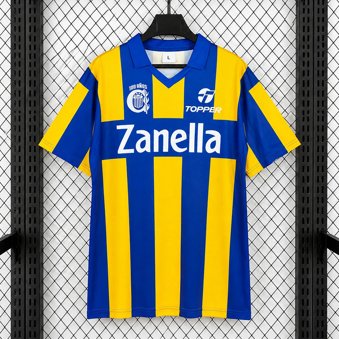 89/91 Rosario Central Home Retro Soccer Jersey