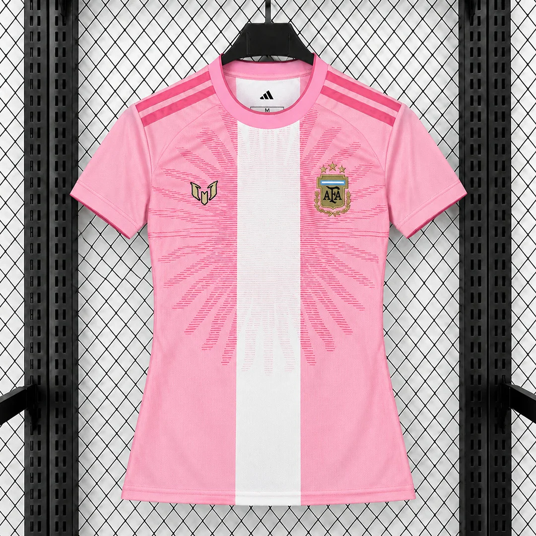 2026 Argentina MESSI Tribute Women Pink Soccer Jersey