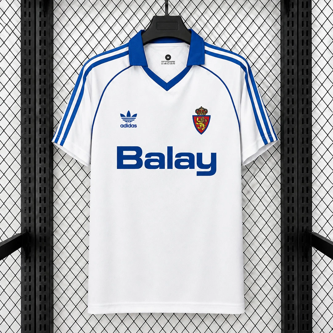 86/87 Real Zaragoza Home Retro Soccer Jersey