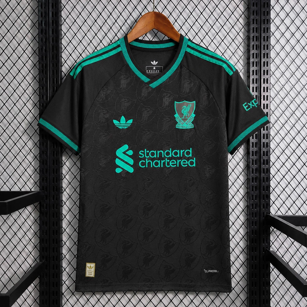 26/27 Liverpool Trefoil Black Retro Soccer Jersey