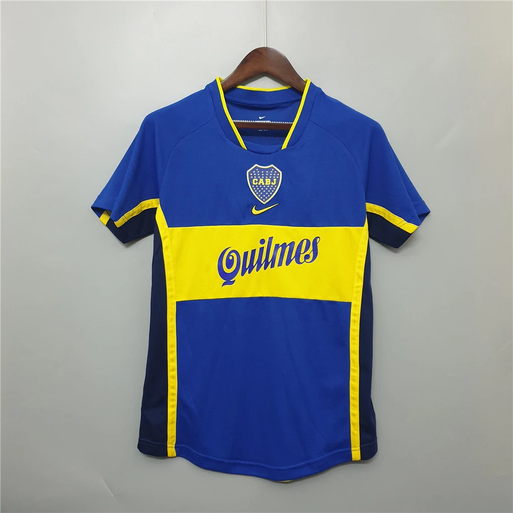 01/02 Boca Juniors Home Retro Soccer Jersey