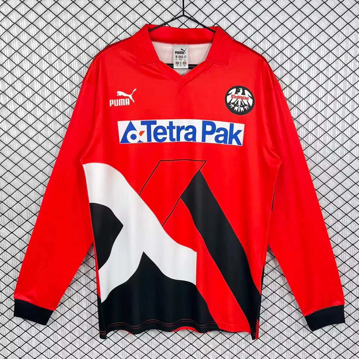 93/95 Frankfurt Home Long Sleeve Retro Soccer Jersey