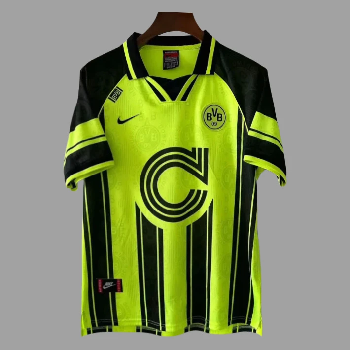 96/97 Dortmund Champions League Home Retro Soccer Jersey