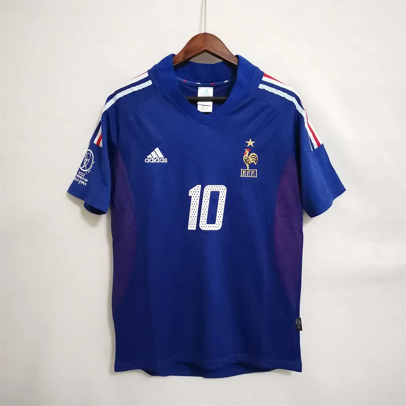2002 France Home Retro Soccer Jersey