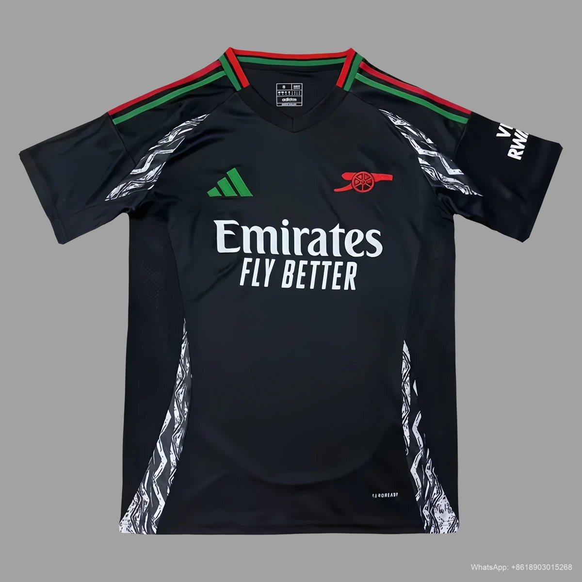 24/25 Arsenal away black soccer jersey
