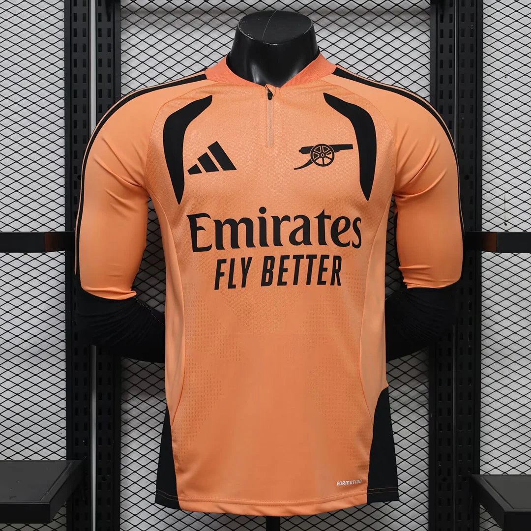 26/27 Arsenal Training Orange Black Player Version Soccer Jersey