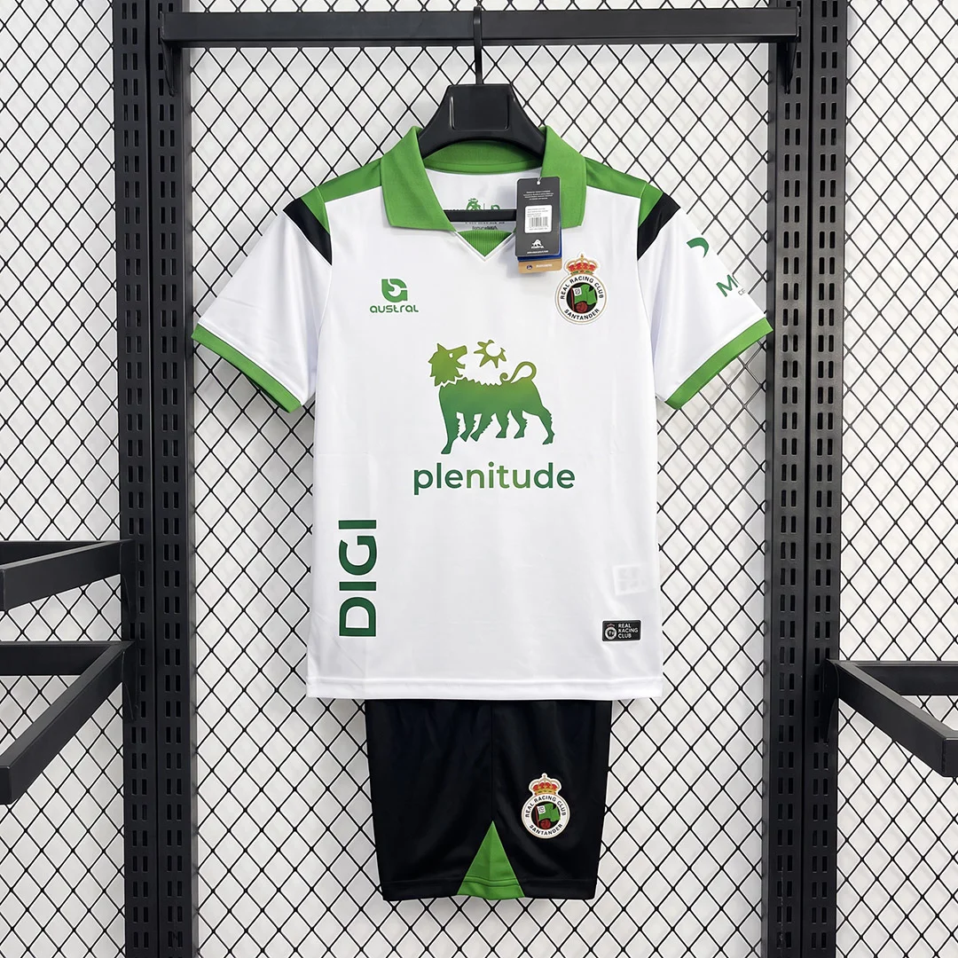 26/27 Racing de Santander Home Kids Soccer Jersey