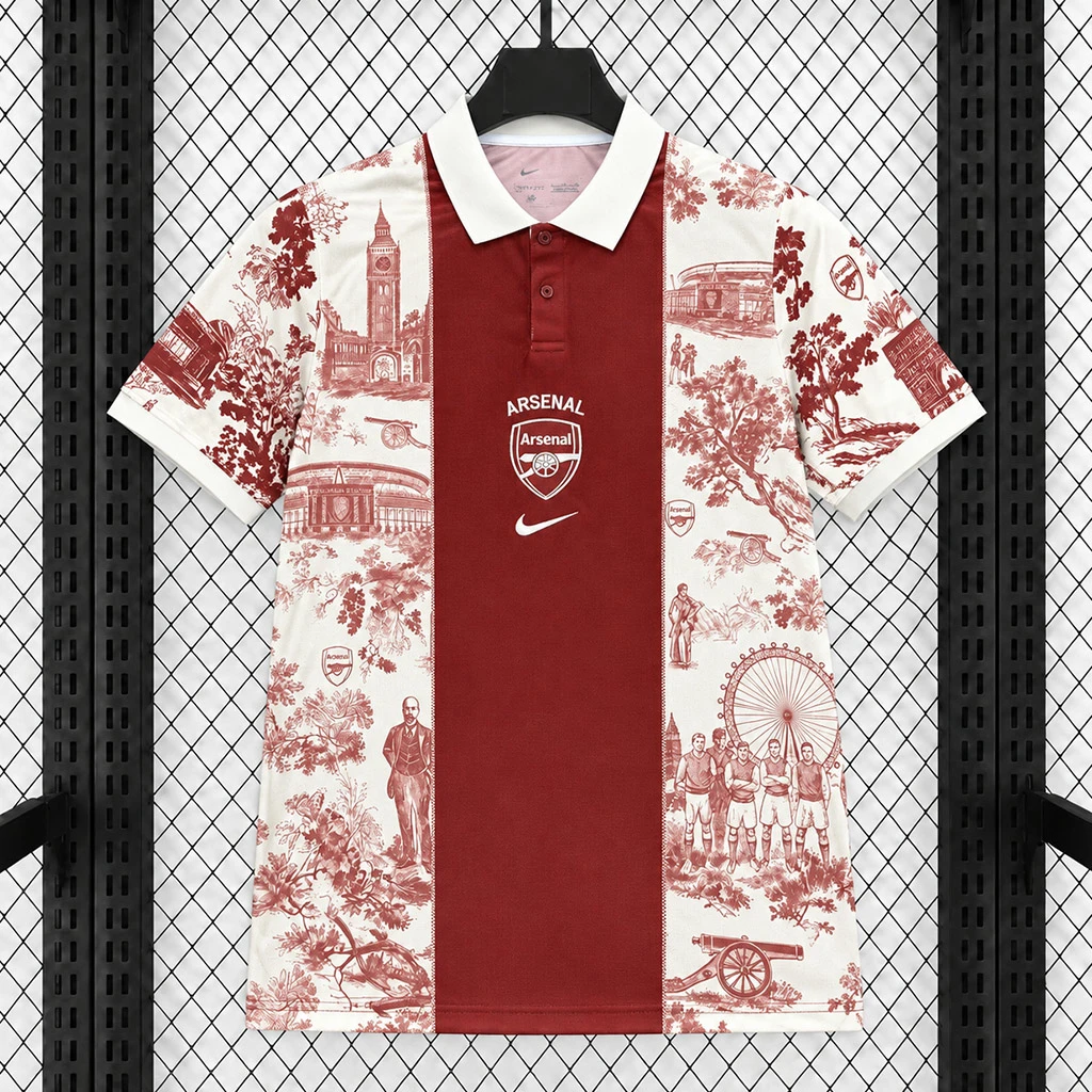 26/27 Arsenal x Dior Red Soccer Jersey