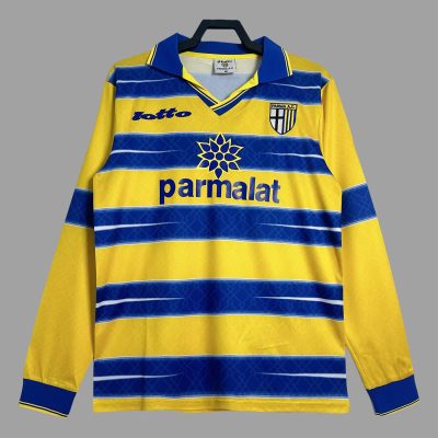 98/99 Parma Home Long Sleeve Retro Soccer Jersey
