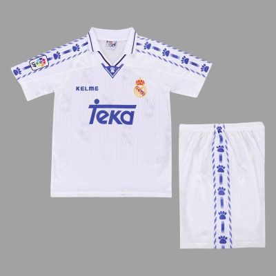 96/97 Real Madrid Home Kids Retro Soccer Jersey Size 16-28