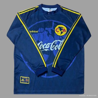 98/99 Club America Away Long Sleeve Retro Soccer Jersey