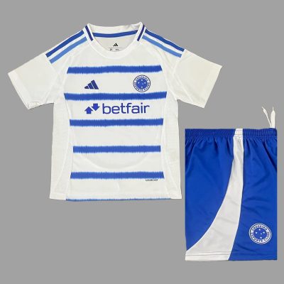 2025 Cruzeiro Away Kids Soccer Jersey Size 16-28