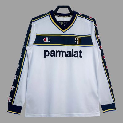 02/03 Parma Away Long Sleeve Retro Soccer Jersey