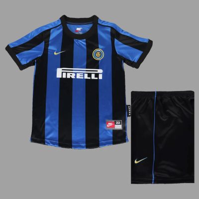 99/00 Inter Milan Home Kids Retro Soccer Jersey Size 16-28