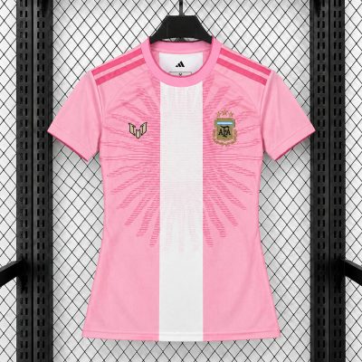2026 Argentina MESSI Tribute Women Pink Soccer Jersey