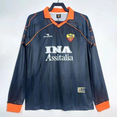99/00 Roma Third Long Sleeve Retro Soccer Jersey