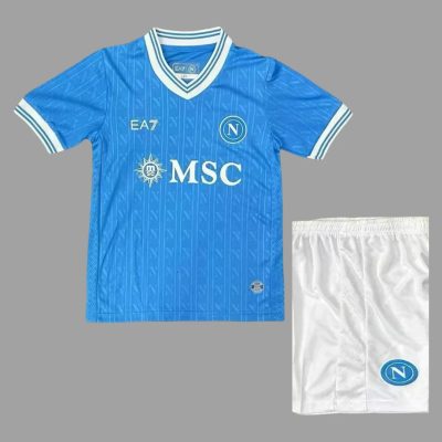25/26 Napoli Home Kids Soccer Jersey Size 16-28