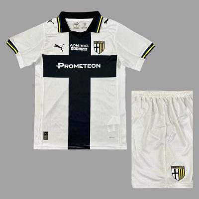 25/26 Parma Home Kids Soccer Jersey Size 16-28