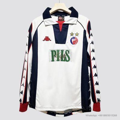 99/01 Red Star Belgrade away long sleeve retro soccer jersey size S-2XL