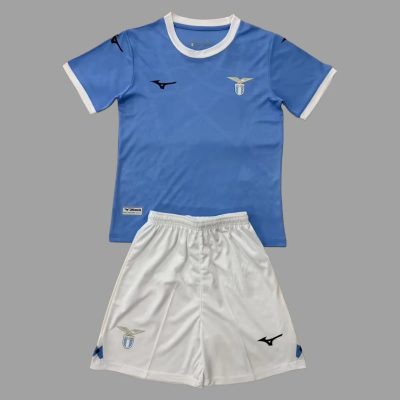 25/26 Lazio Home Kids Soccer Jersey Size 16-28