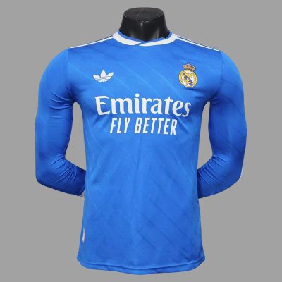 25/26 Real Madrid Third Long Sleeve Player Version Soccer Jersey
