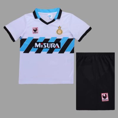 90/91 Inter Milan Away Kids Retro Soccer Jersey Size 16-28