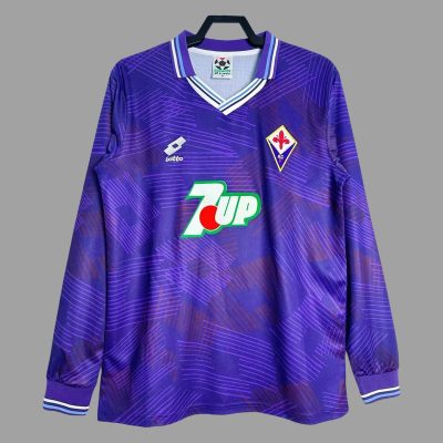 92/93 Fiorentina Home Long Sleeve Retro Soccer Jersey