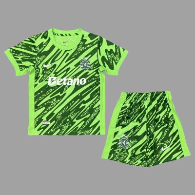 25/26 Sporting CP Lisbon Goalkeeper Kids Soccer Jersey Size 16-28