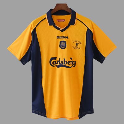 00/01 Liverpool Away Champions Final Retro Soccer Jersey