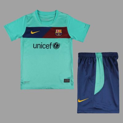 10/11 Barcelona Away Retro Kids Soccer Jersey Size 16-28