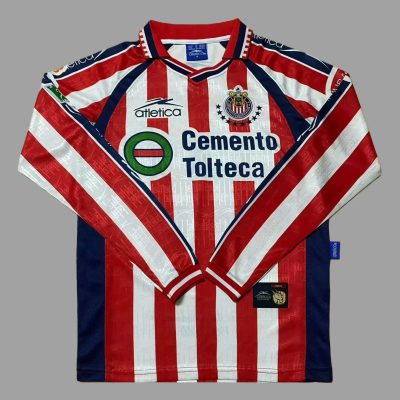 99/00 Chivas Home Long Sleeve Retro Soccer Jersey