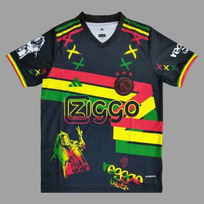23/24 Ajax Bob Marley Black Soccer Jersey