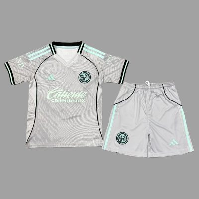 25/26 Club America Third Kids Soccer Jersey Size 16-28