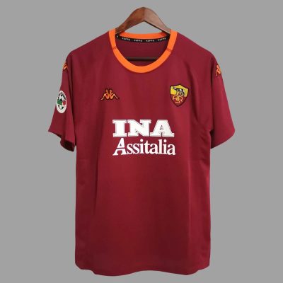 00/01 Roma Home Retro Soccer Jersey