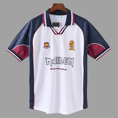 99/01 West Ham United Away × Iron Maiden Retro Soccer Jersey