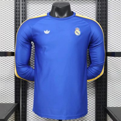 26/27 Real Madrid x Adidas Originals Blue Long Sleeve Soccer Jersey