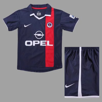 01/02 PSG Home Kids Retro Soccer Jersey Size 16-28