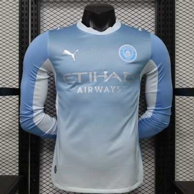 26/27 Manchester City Home Long Sleeve Player Version Soccer Jersey