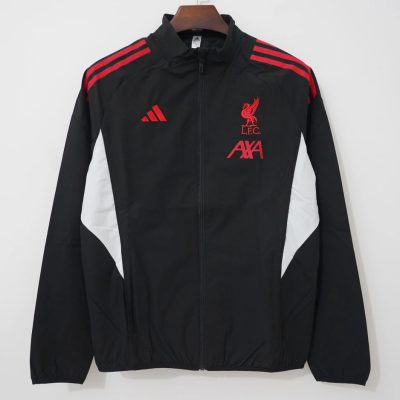 25/26 Liverpool Black Windbreaker
