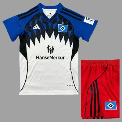 25/26 Hamburger Home Kids Soccer Jersey Size 16-28