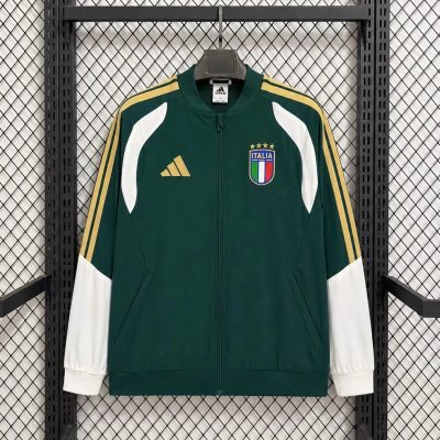 2026 Italy Green Retro Windbreaker