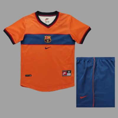 98/99 Barcelona Third Kids Retro Soccer Jersey Size 16-28