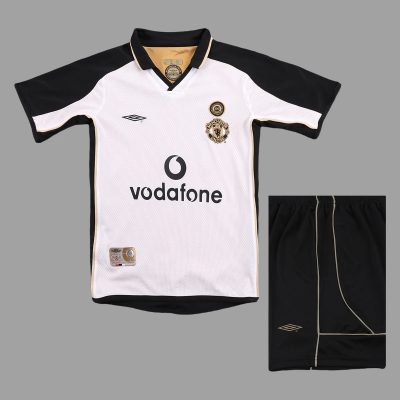 01/02 Manchester United Third Kids Retro Soccer Jersey Size 16-28