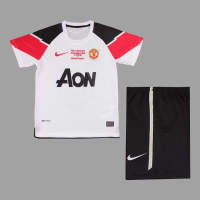 11/12 Manchester United Third UCL Final Retro Kids Soccer Jersey Size 16-28