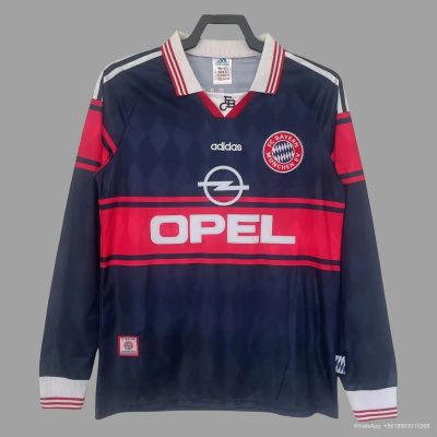 97/99 Bayern Munich Home Long Sleeve Retro Soccer Jersey
